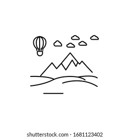 landscape of mountain line illustration