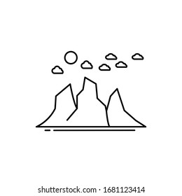 landscape of mountain line illustration