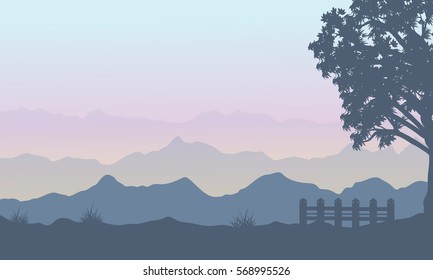 Landscape of mountain at morning