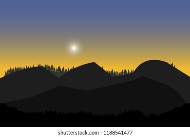 landscape  mountain night