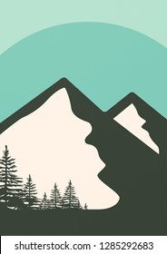 Landscape mountain peak