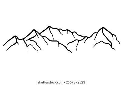 landscape mountain simple linear style