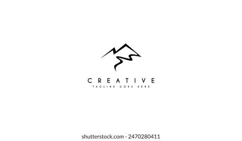 Ilustración vectorial de diseño de logotipo de Mountain View.