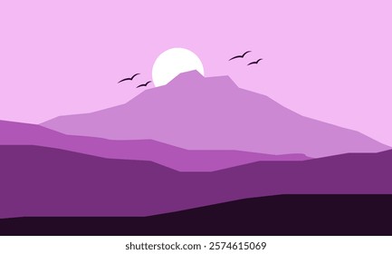 Landscape Mountain view in the morning with sun