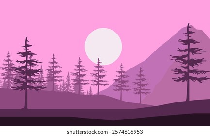 Landscape Mountain view , Pine trees