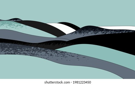 landscape mountain winter vector background