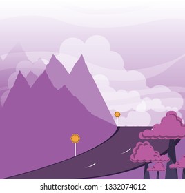 landscape mountainous with road