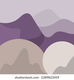 Landscape Mountains Background. Contemporary modern wallpapper trendy vector illustrations