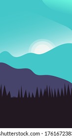  paisaje con montañas y cielo azul