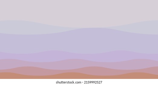 landscape with mountains. Fantasy on the theme of the morning landscape, sunrise in the mountains, panoramic view, vector illustration

