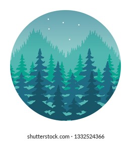 landscape mountains forest
