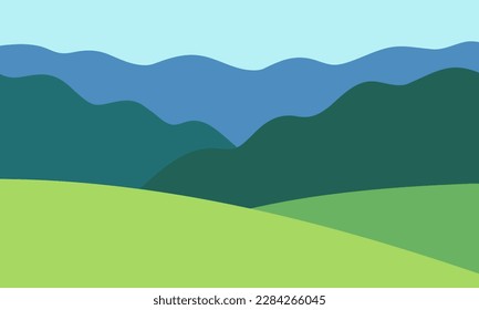 Paisaje con montañas y colinas