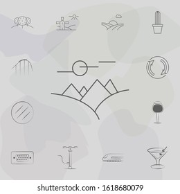 Landscape of mountains icon. Web icons universal set for web and mobile