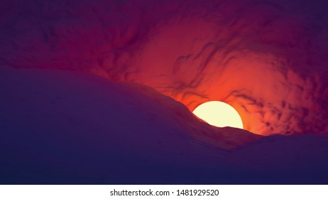 Landscape with mountains. Mountainous terrain. Abstract background. Vector illustration for design.