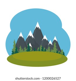 landscape with mountains scene
