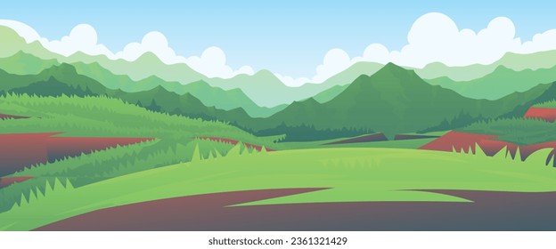 landscape with mountains and sky