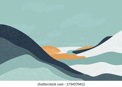 landscape with mountains stock vector background