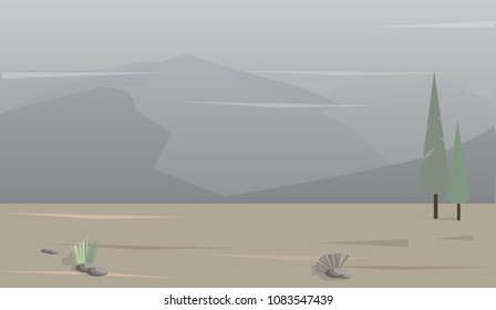 landscape of mountains at sunset