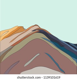 landscape of mountains at sunset