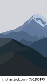 landscape of mountains at sunset