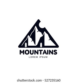 Landscape Mountains Trees Sky Vector Illustration Stock Vector (Royalty ...