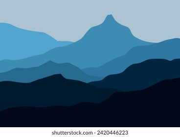 landscape mountains, vector illustration for background design.