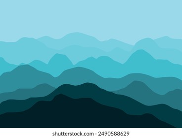 Landscape with mountains, view, nature, mountain range, and sky.