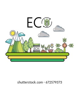 landscape with mountains weather and plants ecology
