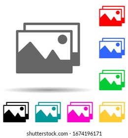 landscape multi color style icon. Simple thin line, outline vector of web icons for ui and ux, website or mobile application