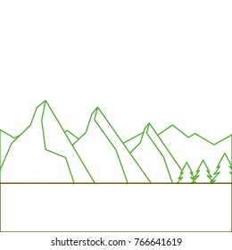 landscape natural peak mountains snow tree pine