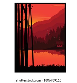landscape, a natural vector illustration