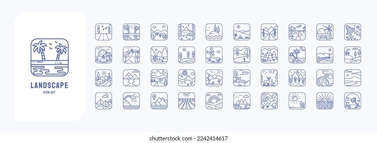 Landscape and Nature illustration icon