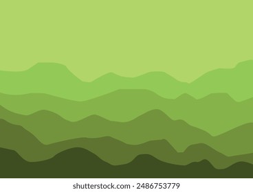 landscape nature with mountains illustration.