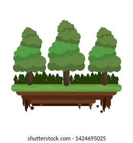 Landscape nature scenery isolated vector illustration graphic design
