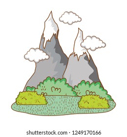 Landscape nature wtih mountain