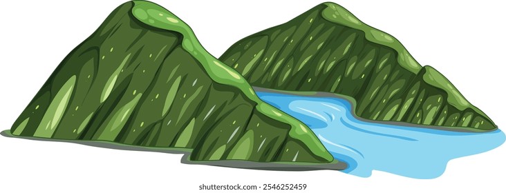 Landscape new zealand composition vector image
