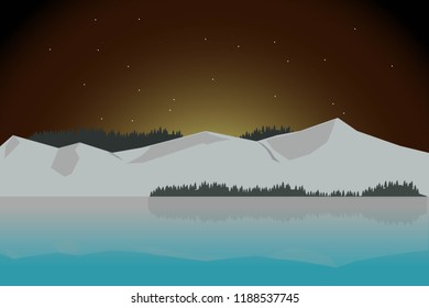 landscape night mountains