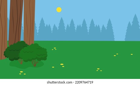 landscape on the background of the forest