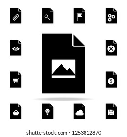 landscape on document icon. File and documents icons universal set for web and mobile