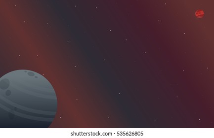 Landscape of outer space night vector