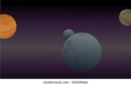 Landscape of outer space vector art