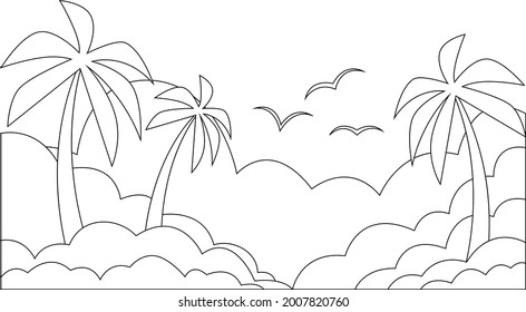 Landschaftsbild, Vektorkunst und Illustration
