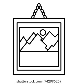 landscape painting isolated icon