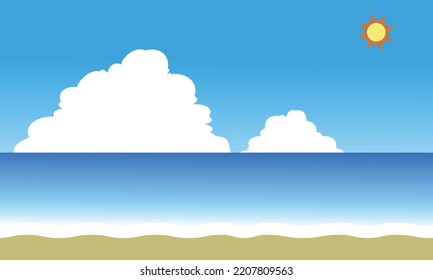 Landscape painting of sky and sea