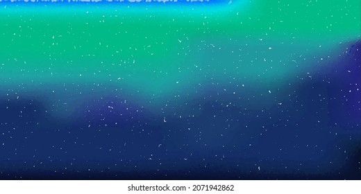 Landscape paintings of colorful sun horns, orange sky clouds background, forest. Abstract seasonal vector illustration. Halftone.