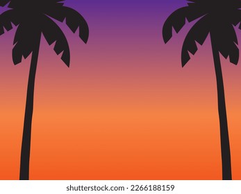 Palmenlandschaft abends
