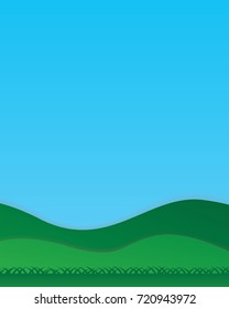 landscape, paper art style