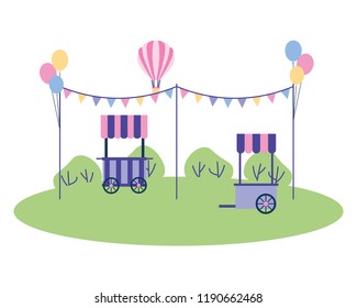 landscape park booth garland air balloon decoration