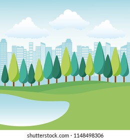 landscape park and city