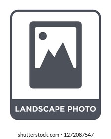 landscape photo icon vector on white background, landscape photo trendy filled icons from Electronic stuff fill collection, landscape photo simple element illustration